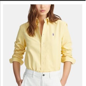 Ralph Lauren yellow classic fit cotton shirt